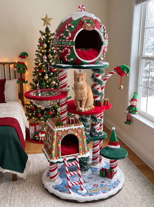 (PRE-ORDERS) Christmas Cat Tree Beds