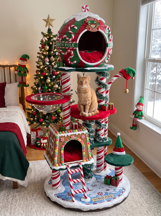 (PRE-ORDERS) Christmas Cat Tree Beds
