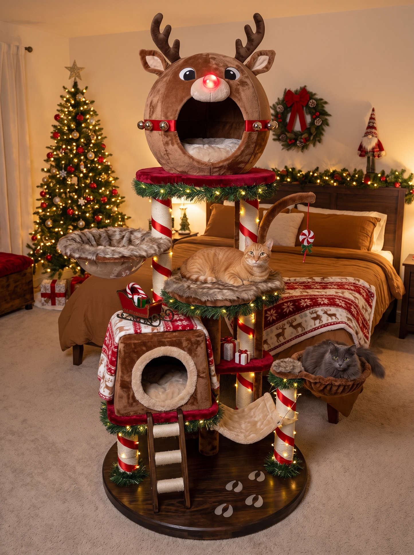 (PRE-ORDERS) Christmas Cat Tree Beds